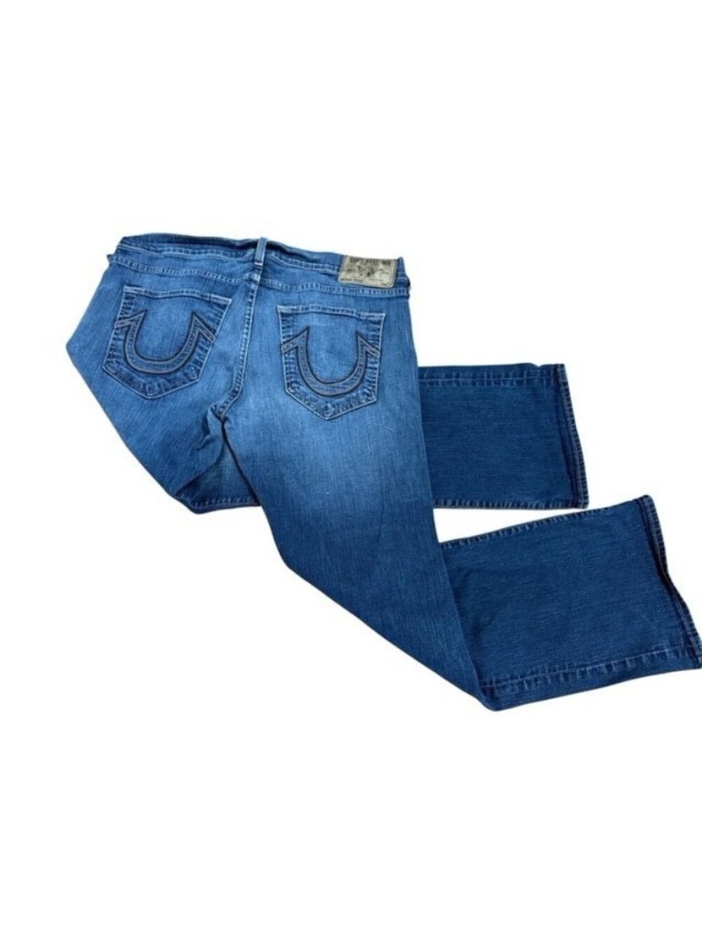True Religion Danny Jeans Mens Size 40 Blue Medium Wash Straight Leg USA Denim